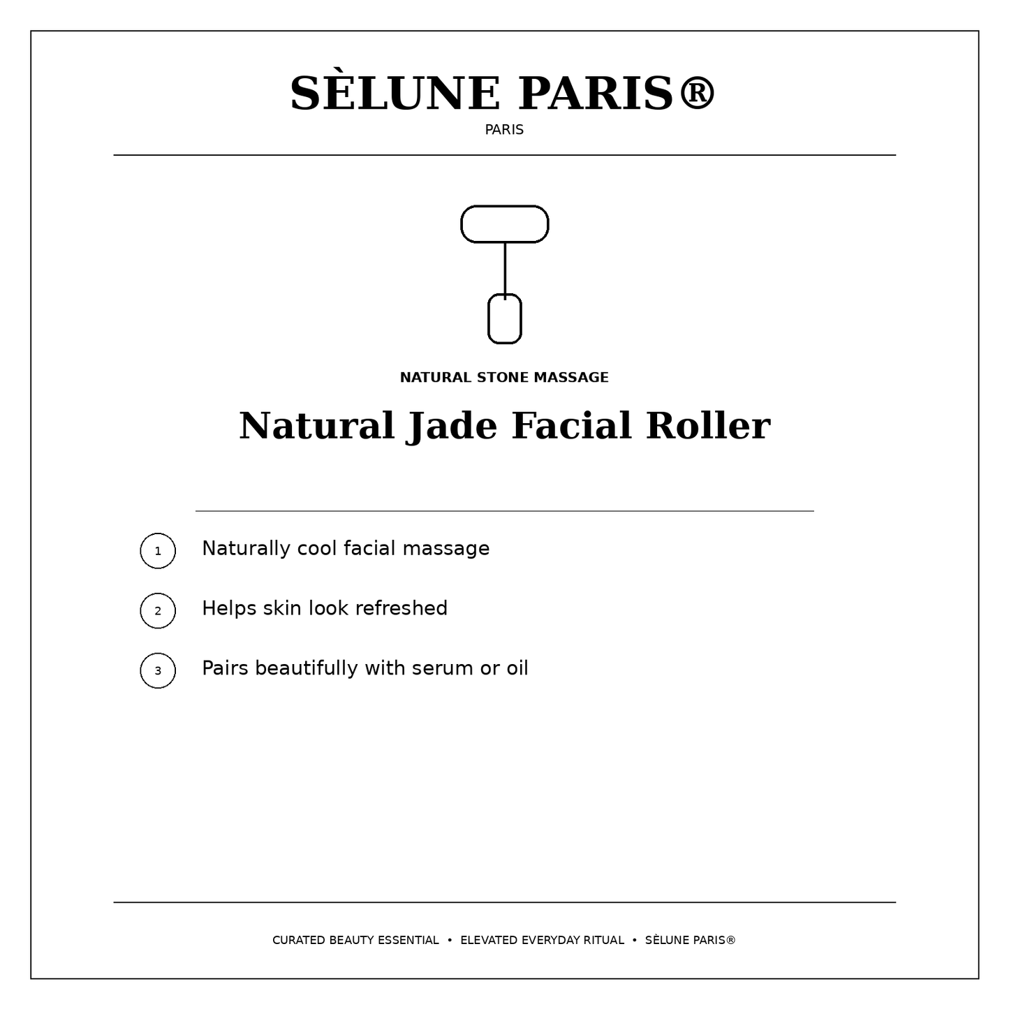 SÈLUNE PARIS® Natural Jade Facial Roller — cooling facial massage benefits