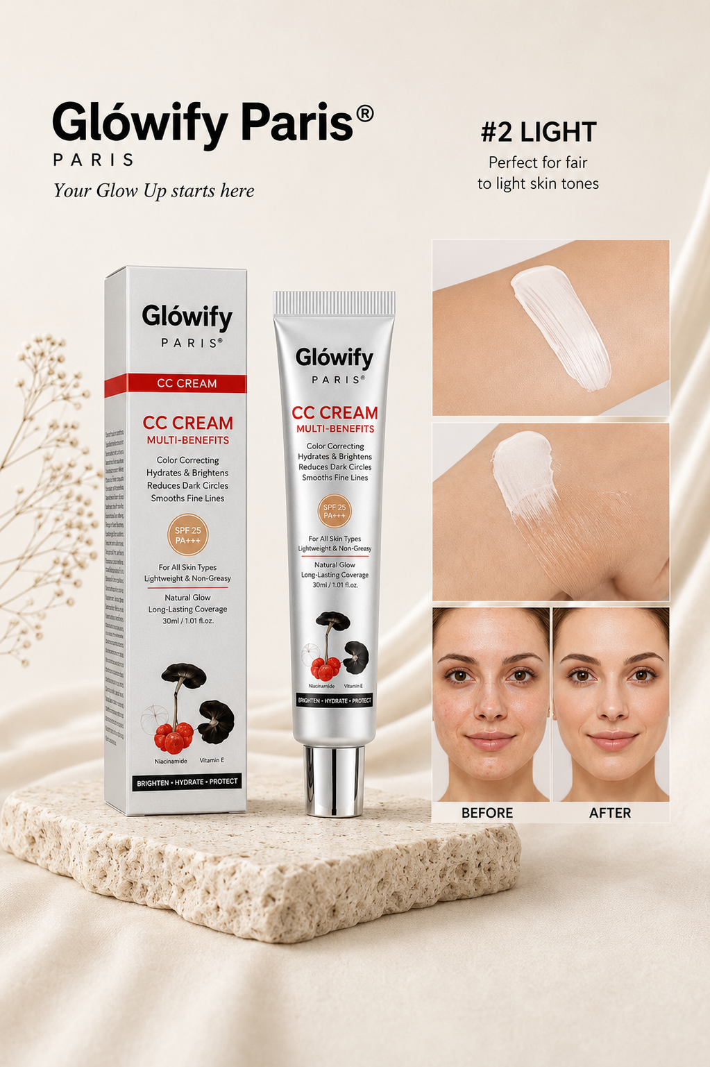 SÈLUNE PARIS® Adaptive Tint Skin Corrector — Soft-Matte Finish