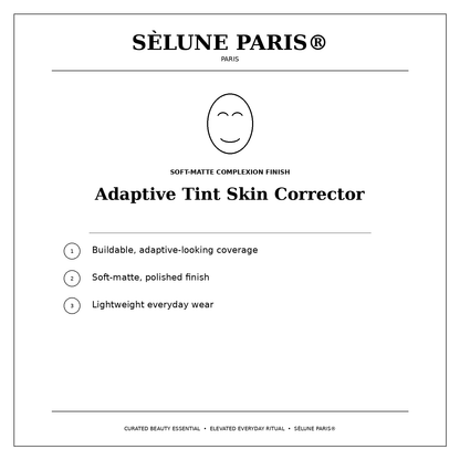 SÈLUNE PARIS® Adaptive Tint Skin Corrector — buildable soft-matte coverage benefits