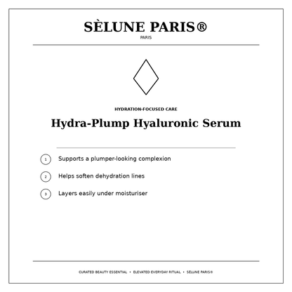 SÈLUNE PARIS® Hydra-Plump Hyaluronic Serum — hydration benefits