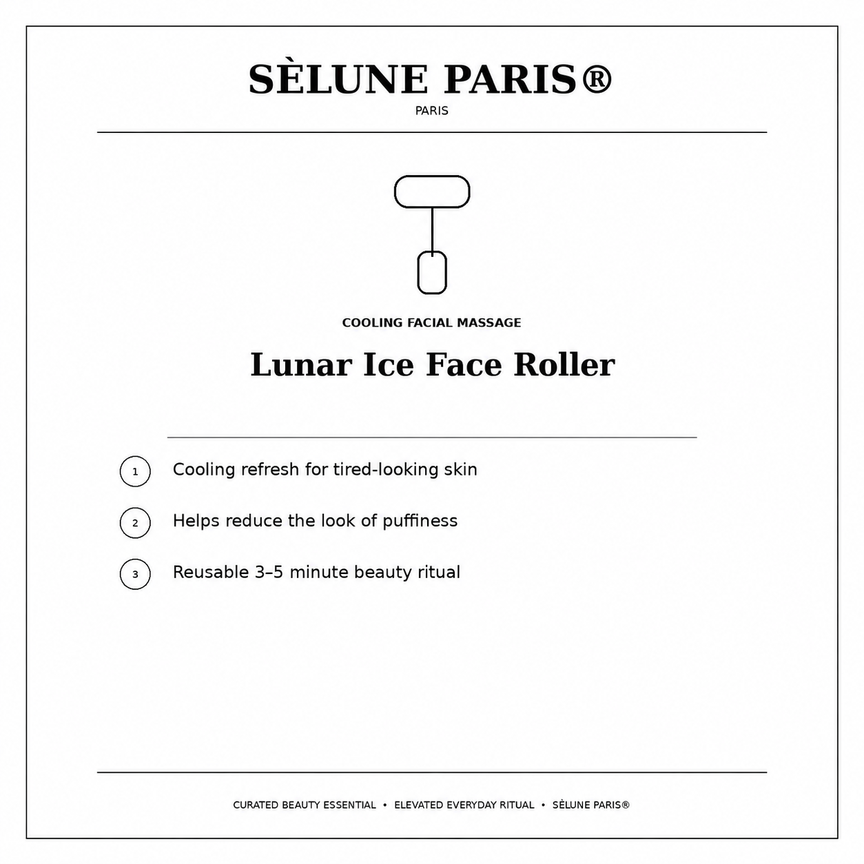 SÈLUNE PARIS® Lunar Ice Face Roller — cooling massage benefits