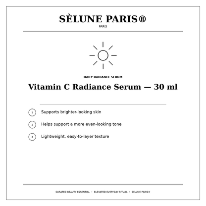 SÈLUNE PARIS® Vitamin C Radiance Serum — radiance and tone benefits